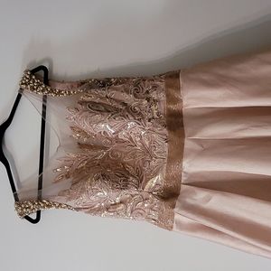 Royal Queen Collection size 16 rose gold beaded ballgown